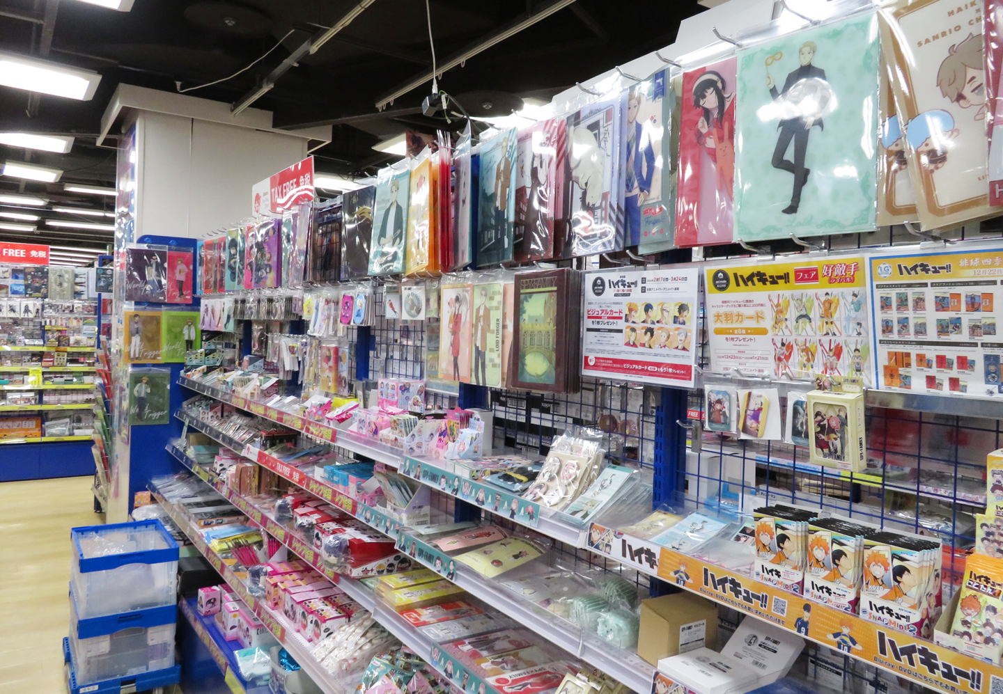 Interior of Animate Shibuya store featuring anime merchandise and product displays