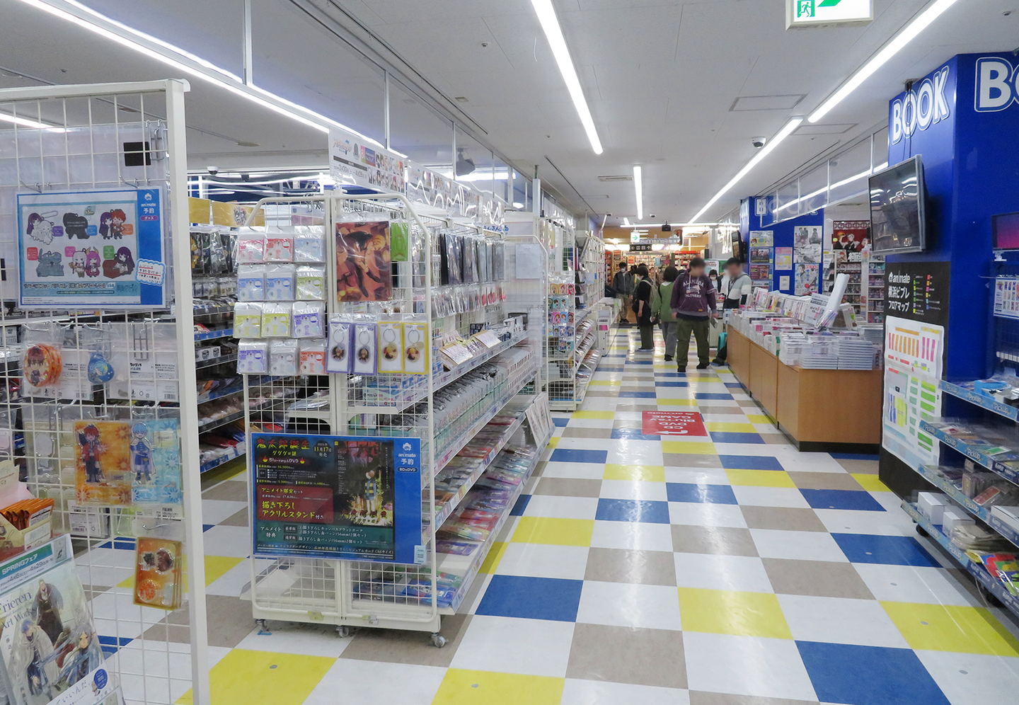 Interior of ANIMATE YOKOHAMA VIVRE store showcasing anime merchandise and displays