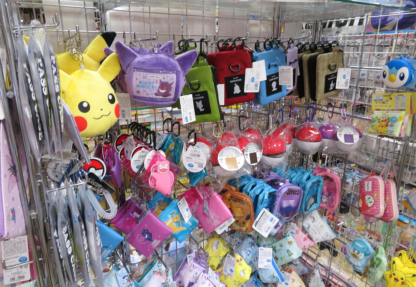 Images of POKEMON merchandise sold at YAMASHIROYA2