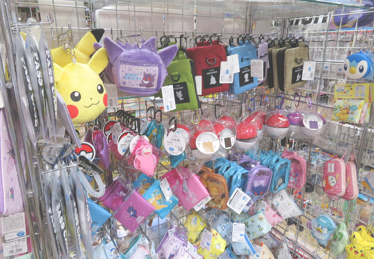 Images of POKEMON merchandise sold at YAMASHIROYA2