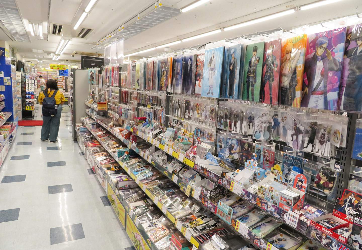 Interior of ANIMATE HACHIOJI store showcasing anime merchandise and displays