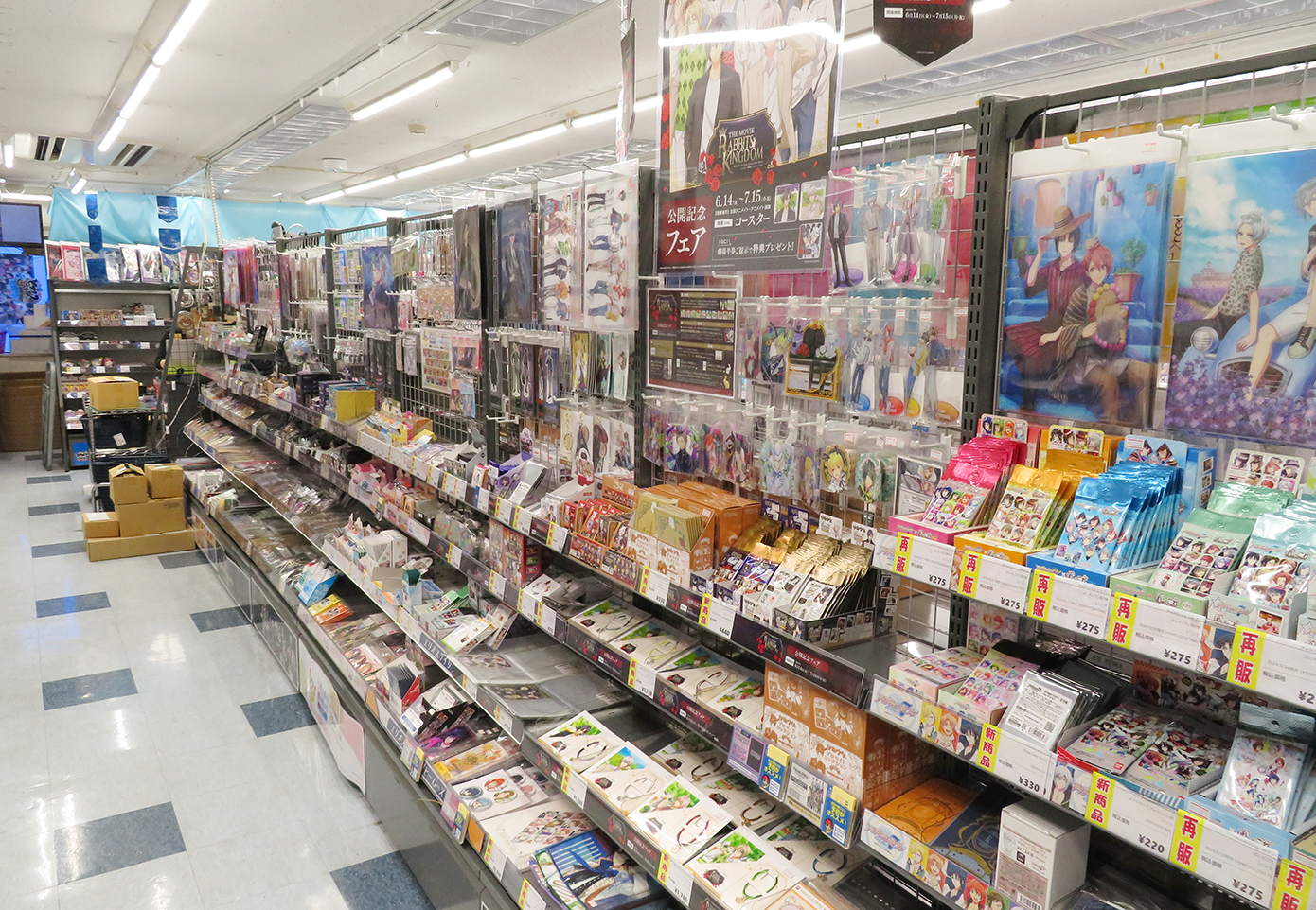 Interior of ANIMATE HACHIOJI store showcasing anime merchandise and displays